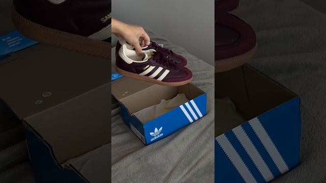 Кеды adidas Samba в трендовом цвете бургунди 🖤 смотреть онлайн