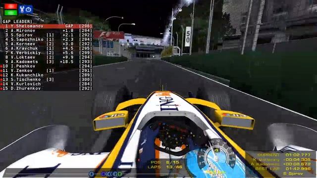 F1 2008 online. 15 этап - Гран-при Сингапура смотреть онлайн