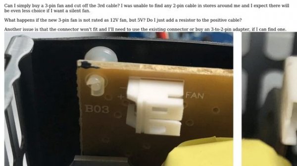 Electronics: Converting 3-pin brushless fan to 2-pin