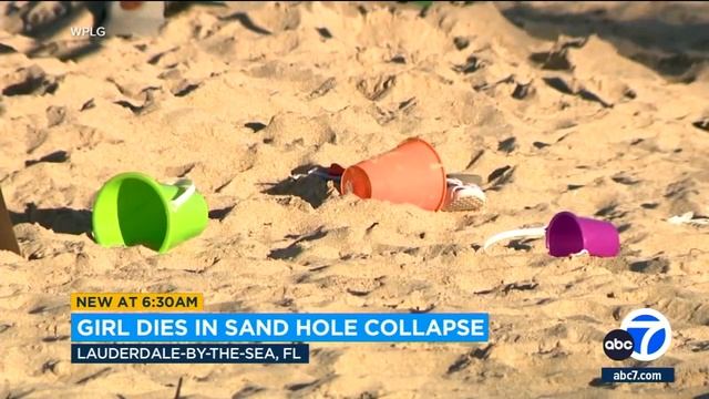 Child dies after falling into 6-foot hole on Florida beach смотреть онлайн