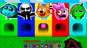 ВЫБЕРИ КРУГЛЫЙ ТОННЕЛЬ СПРАНКИ ТРИ КОТА ГОЛОВОЛОМКА 2 В МАЙНКРАФТ Sprunki Incredibox Хоррор Зомбак