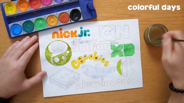 TOP 10 TV networks for kids - Logo Drawing - nick jr., Disney Junior, PBS Kids, Cbeebies ...etc смотреть онлайн