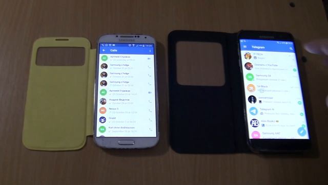 Telegram Incoming Call & Outgoing Call At The Same Time Samsung S7 Edge Cover +s4 Yellow Cover