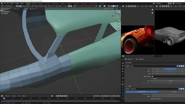 ACCURATE MCQUEEN MODEL made in BLENDER (timelapse) смотреть онлайн