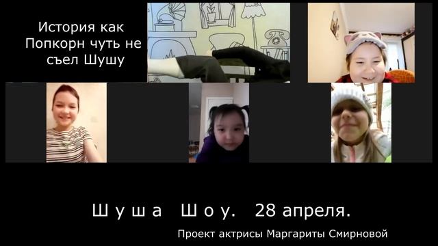 ШушаШоу.О том, как попкорн чуть не съел Шушу. Zoom-занятия для детей, проходящих длительное лечение