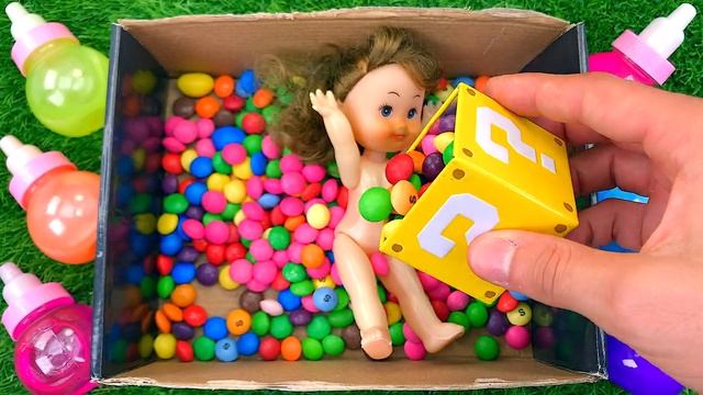 Satisfying Video ASMR | Mixing Rainbow Candy in Box with Slime Magic Balls & M&M Candy ASMR смотреть онлайн