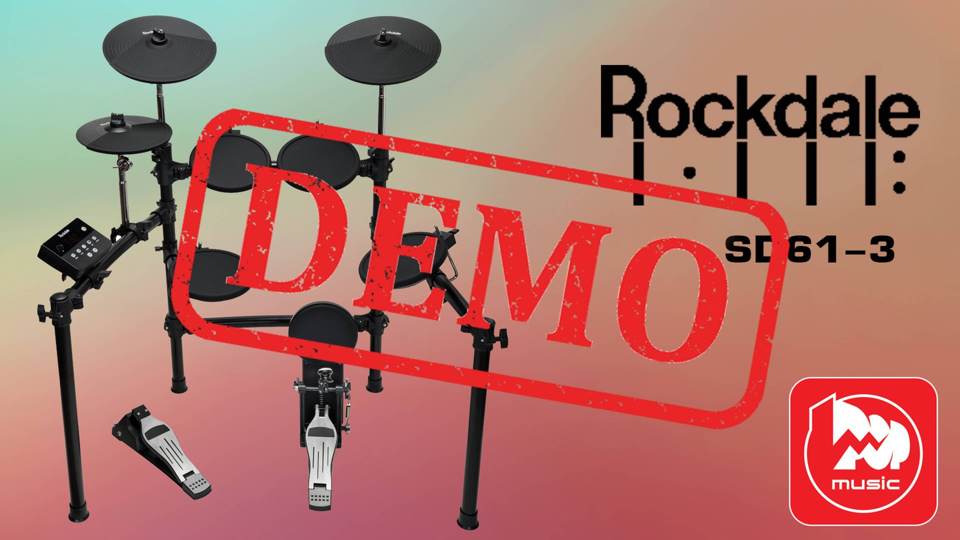 Электронная ударная установка ROCKDALE DRUMS SD61-3 - демонстрация звучания смотреть онлайн