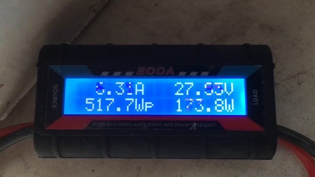 Проверяем тест ветрогенератора Watt Meter 200A №3.