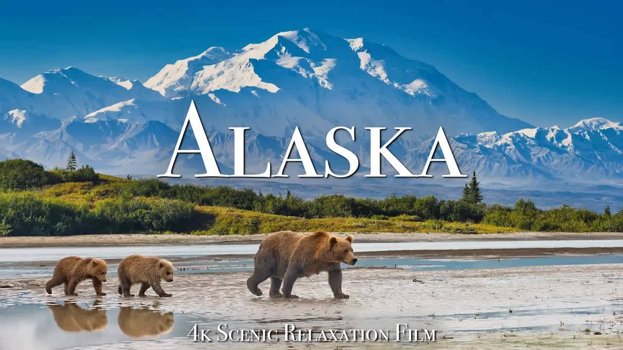 Alaska 4K - Scenic Relaxation Film With Calming Music смотреть онлайн