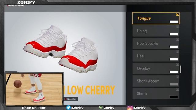 NBA 2K22 Next Gen Shoe Creator - Air Jordan 11 Low "Cherry" смотреть онлайн