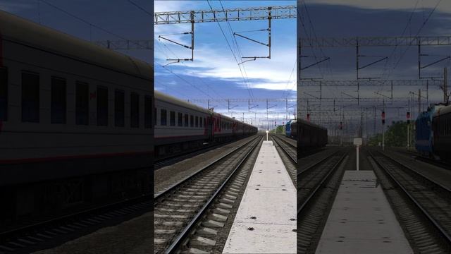 Trainz 22, «ЭП1М-383 проходит станцию Замчалово» смотреть онлайн