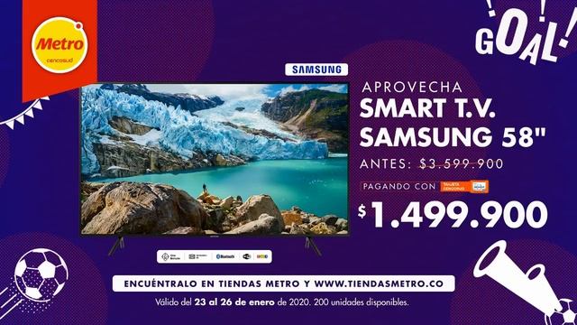 Estrena Smart TV LED UHD SAMSUNG 58" con tarjeta Cencosud $1.499.900. смотреть онлайн