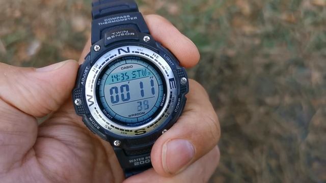 Casio SGW100 - секундомер засекает промежуточные результаты смотреть онлайн