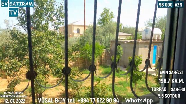 YAŞAMAQ ÜÇÜN! 98 000 MANATA HƏYƏT EVİ SATILIR NOVXANIDA/ EV SATIRAM TV/ bag evleri /ev satışı смотреть онлайн