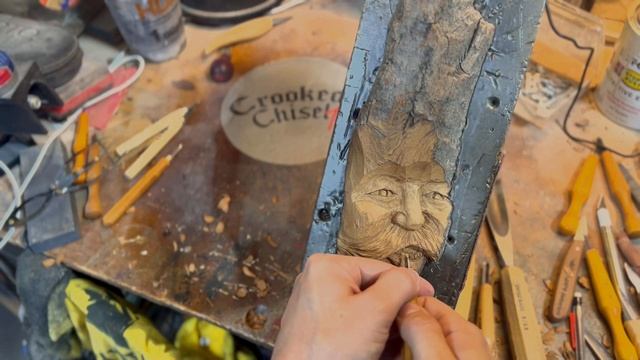 How to Carve a Wood Spirit #149 | Crooked Chisel TV | Learn to Carve смотреть онлайн