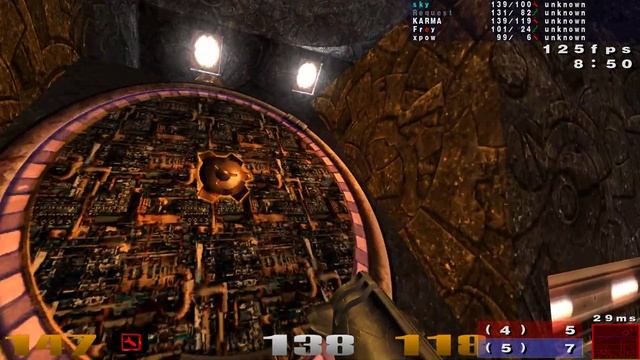 4k Ultra HD, HDR on, Quake 3 Arena, TDM freeze . q3dm16. Fast game. смотреть онлайн
