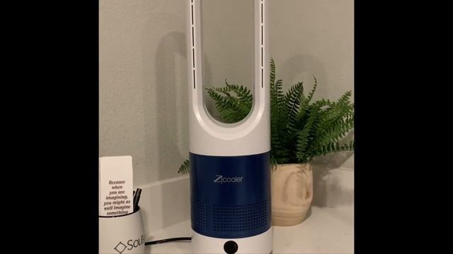 Review ZICOOLER Bladeless Fan, 22" Tower Fan with Remote, 8 Speeds, Quiet Cooling, 9H Timer смотреть онлайн