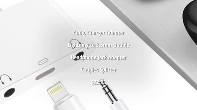 Audio Charger Adapter Lightning to 3.5mm Double Headphone Jack Adapter смотреть онлайн