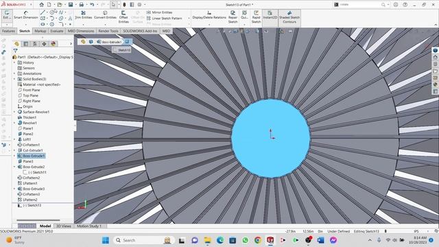 Jet engine | Solidworks Tutorial |CF6 80C2 turbo fan | смотреть онлайн