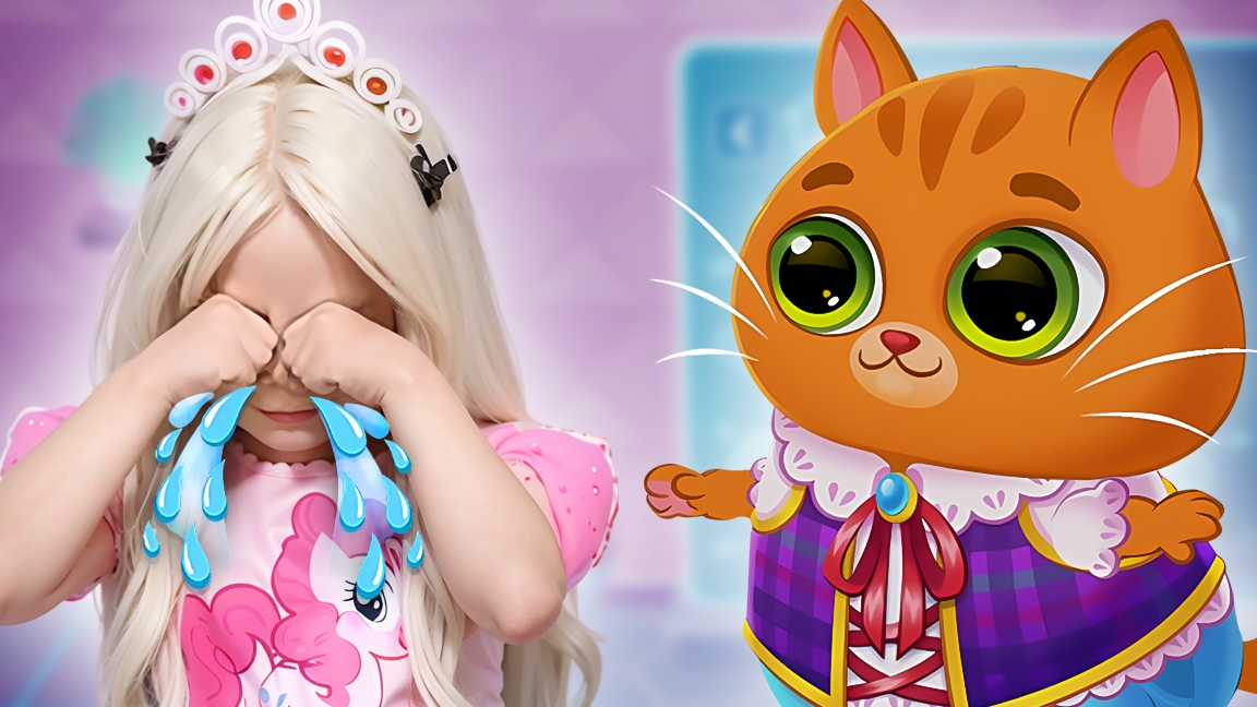 Мультик про котика Bubbu и Настю | Настя читает Бубу сказку