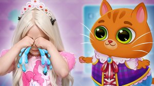 Мультик про котика Bubbu и Настю | Настя читает Бубу сказку