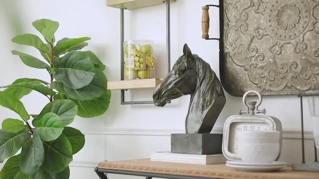 Статуэтка Equine Sculpture On Base, Evergreen Decor