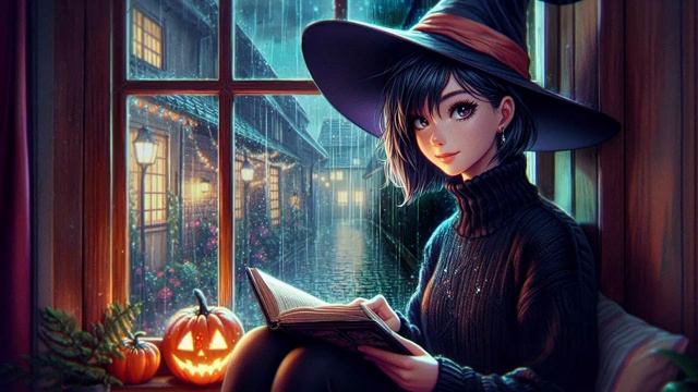 Halloween Rain and Lofi Hip-Hop - 4 часа лофи музыки смотреть онлайн