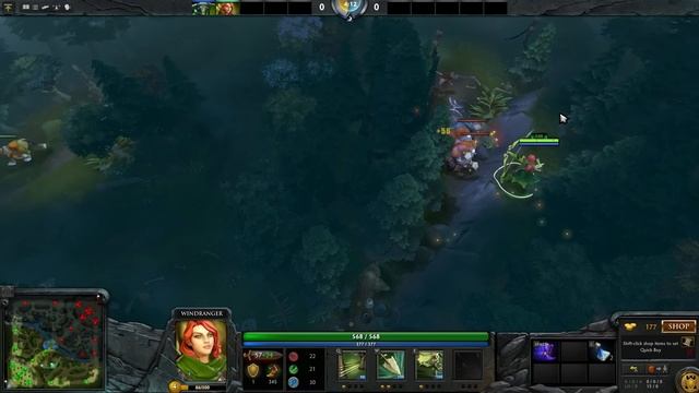 Jungle Windranger Guide Dota 2 (Phase Boots+1.7 k gold+level 7 by min 9) смотреть онлайн