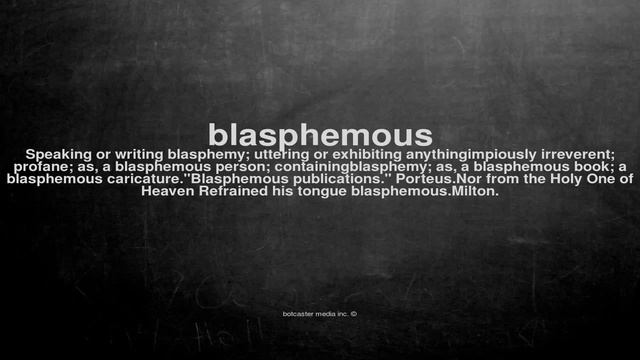 What does blasphemous mean смотреть онлайн