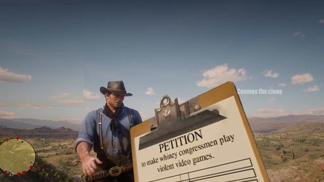 The Postal Dude asks Arthur Morgan to sign his petition смотреть онлайн