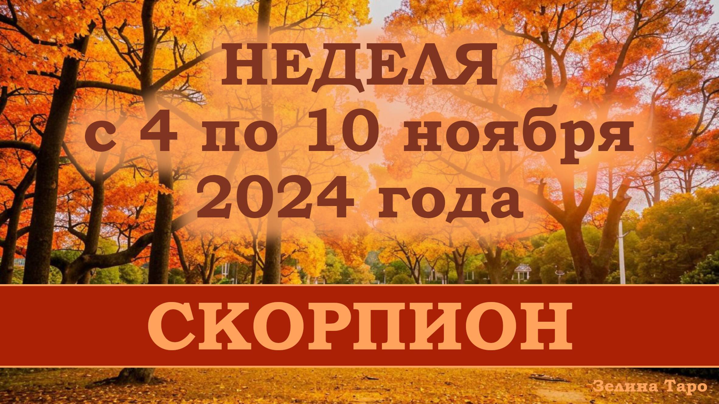 СКОРПИОН | Таро прогноз на неделю с 4 по 10 ноября 2024 года