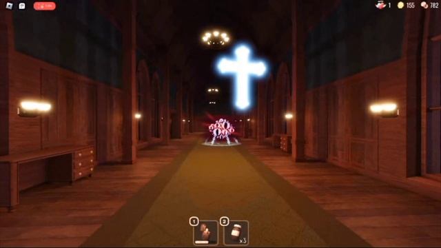 убиваю всех монстров крестом