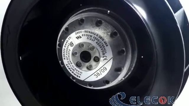 R2E220-AA40-25 230V 50/60Hz 0.38/0.40A 85/90W 2600/2700min 3/2uF 400VDB Motor Fan Used