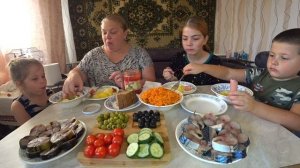 мукбанг скумбрия с картошкой