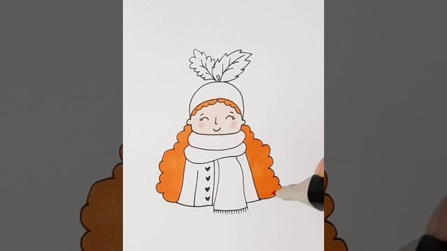 Как нарисовать осеннюю девочку/рисунки для срисовки смотреть онлайн
