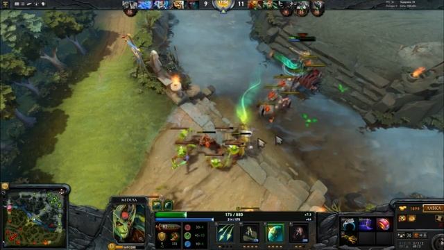 Medusa solo mid - катаем на рандоме | Dota 2 смотреть онлайн