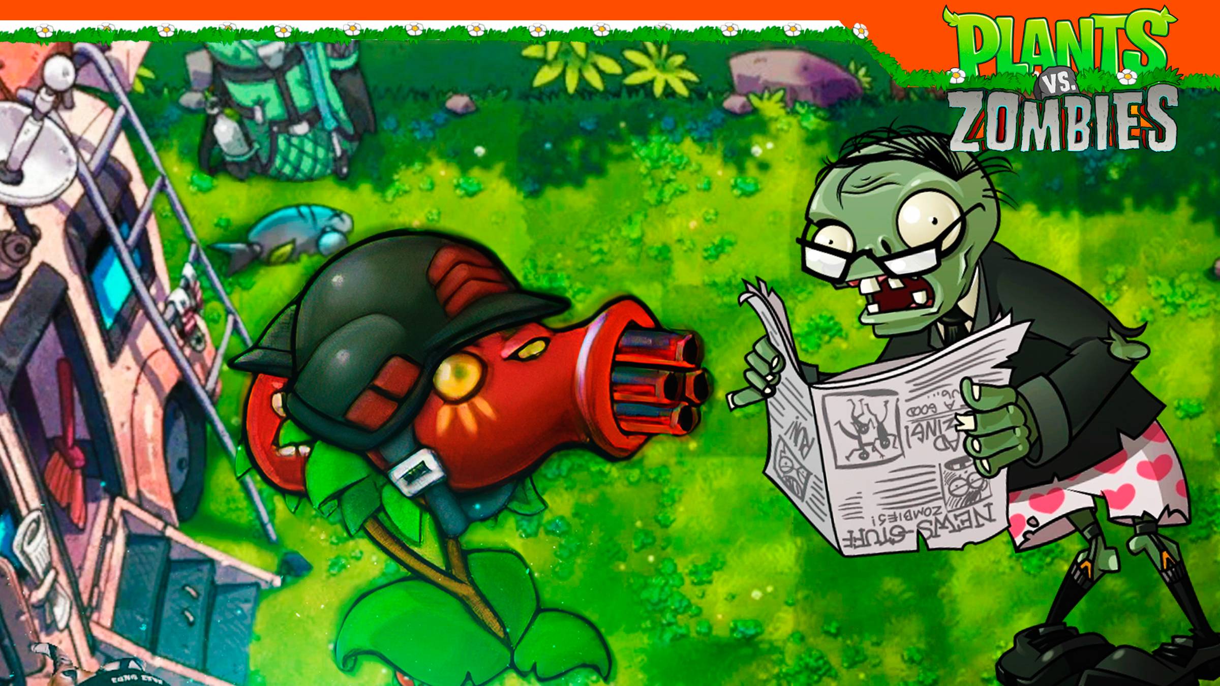 🌻 НОВОЕ РАСТЕНИЕ ВИШНЁВЫЙ ПУЛЕМЕТ ИМБА МОД ФЬЮЖН 😈 Plants Vs Zombies Fusion Растения против зомби