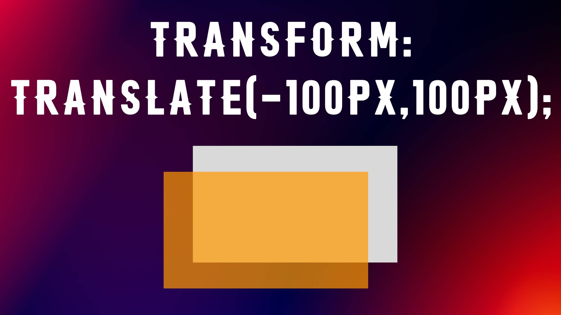 Трансформации в CSS. Свойство - Transform. Значение - Translate смотреть онлайн