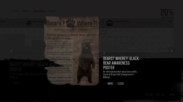 Black Bear Awareness Poster - Tourism Collectible #7 Location
#DaysGone #Collectibles смотреть онлайн