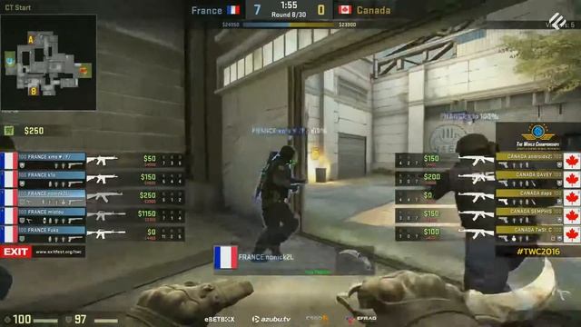 CS:GO World Championship 2016 - France Vs Canada [Game 2] (Quarter Final) смотреть онлайн