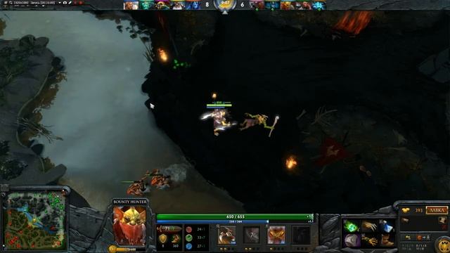 Девушка играет в Доту 2.Патч 6.86.Гайд на Боунти Хантера(Бх).Girl let's play Dota 2.Bounty Hunter смотреть онлайн