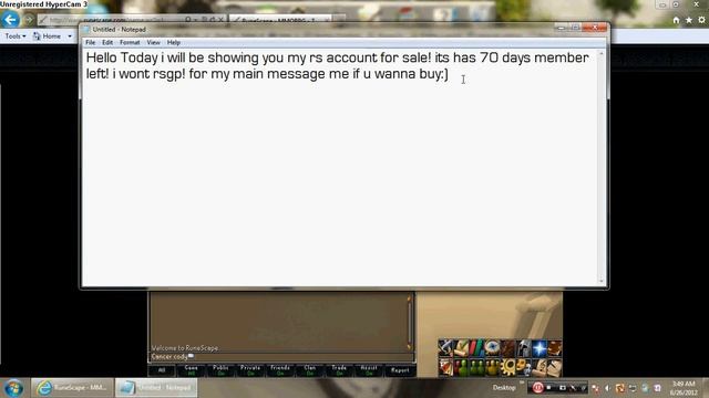 Runescape account for sale! 80 days member left! смотреть онлайн