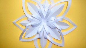 Объемная снежинка из бумаги. Новогодние поделки