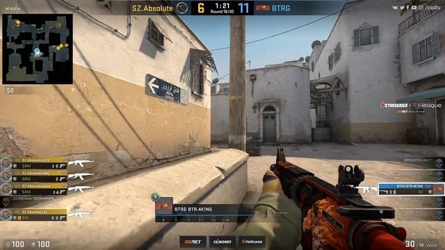 SZ Absolute vs BTRG, map 2 dust2, StarSeries & i-League Season 6 Asia Qualifier смотреть онлайн