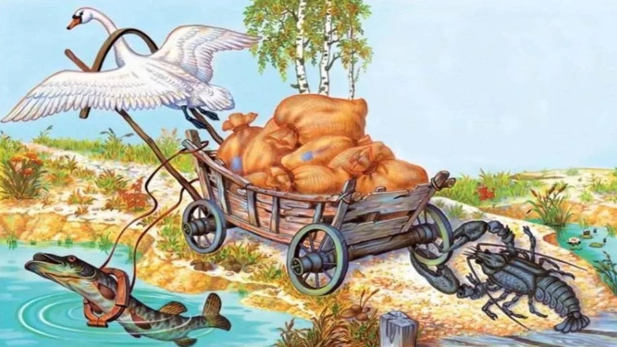 Басня _ Лебедь рак и щука _ Крылов _ аудио сказка _ Аудиосказки-Сказки на ночь_Слушать сказки онлайн смотреть онлайн