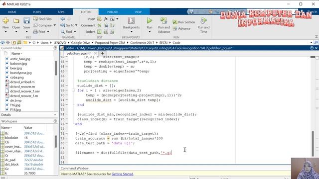 Coding Identifikasi Wajah Menggunakan PCA (Matlab) #idnetifikasi #wajah #PCA #topikskripsi смотреть онлайн