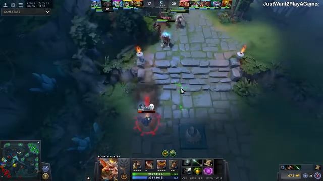 Dota 2 7.01 - MidOne Play Bounty Hunter Support Pro смотреть онлайн