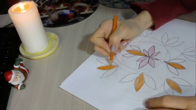 арт-техника "Новогодняя Мандала" смотреть онлайн