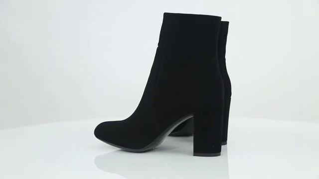 БОТИНКИ ВЕСЕННИЕ НА КАБЛУКЕ 012601, ЦВЕТ ЧЕРНЫЙ смотреть онлайн