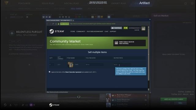 Artifact guide sell cards selling tips tricks steam dota 2 смотреть онлайн